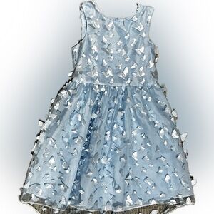 Rare Editions Light Blue Butterfly Dress with small train